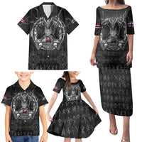 Personalized Norway Viking Family Matching Puletasi and Hawaiian Shirt Odin's Raven Legacy - Wonder Print Shop