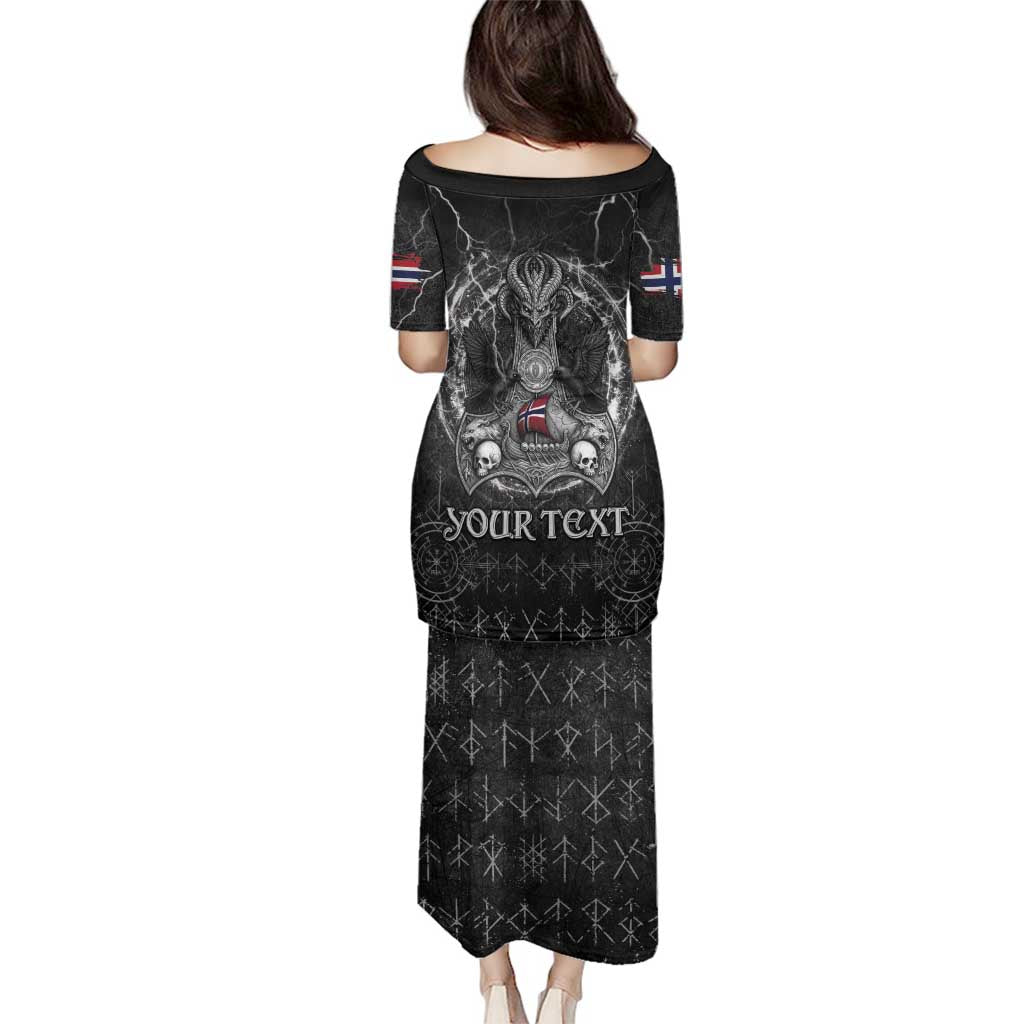 Personalized Norway Viking Family Matching Puletasi and Hawaiian Shirt Odin's Raven Legacy - Wonder Print Shop