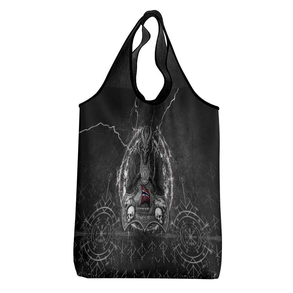 Norway Viking Grocery Bag Odin's Raven Legacy - Wonder Print Shop