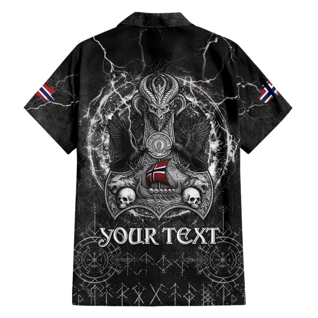 Personalized Norway Viking Hawaiian Shirt Odin's Raven Legacy - Wonder Print Shop