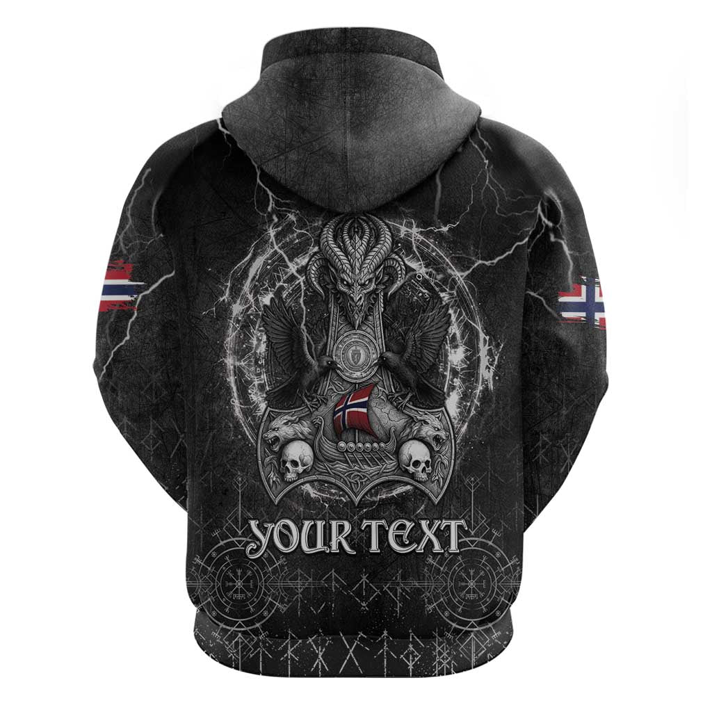 Personalized Norway Viking Hoodie Odin's Raven Legacy - Wonder Print Shop