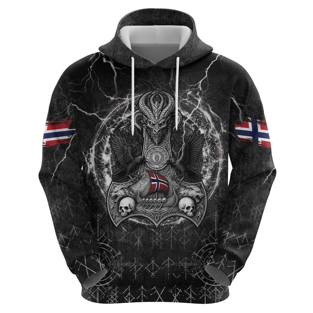 Personalized Norway Viking Hoodie Odin's Raven Legacy - Wonder Print Shop