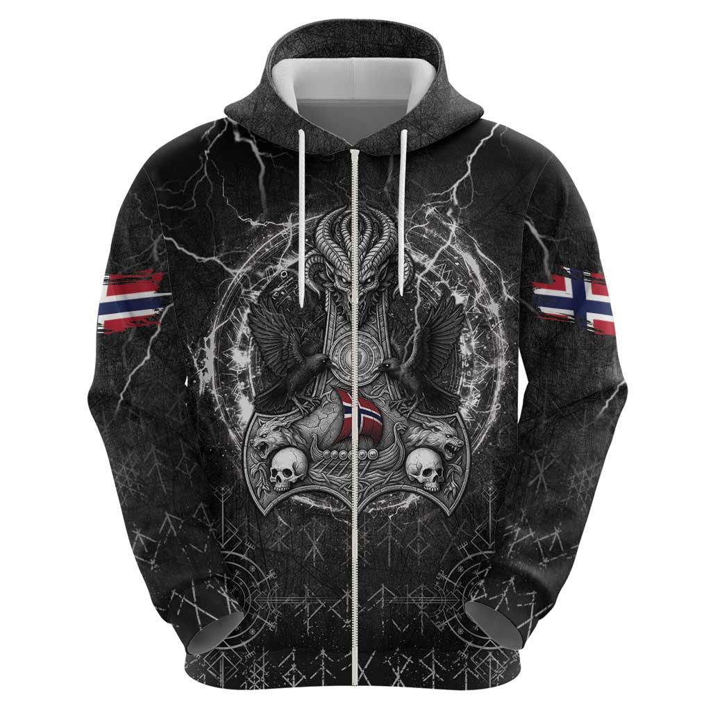 Personalized Norway Viking Hoodie Odin's Raven Legacy - Wonder Print Shop