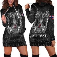 Personalized Norway Viking Hoodie Dress Odin's Raven Legacy - Wonder Print Shop
