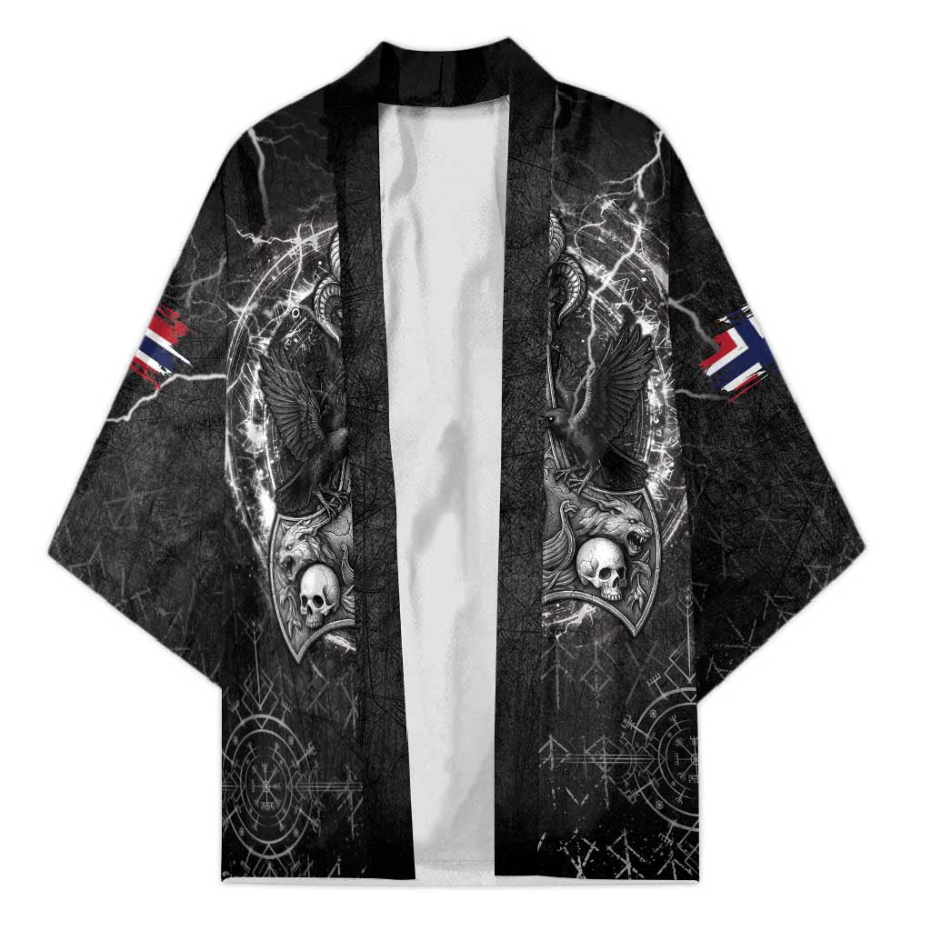 Personalized Norway Viking Kimono Odin's Raven Legacy - Wonder Print Shop