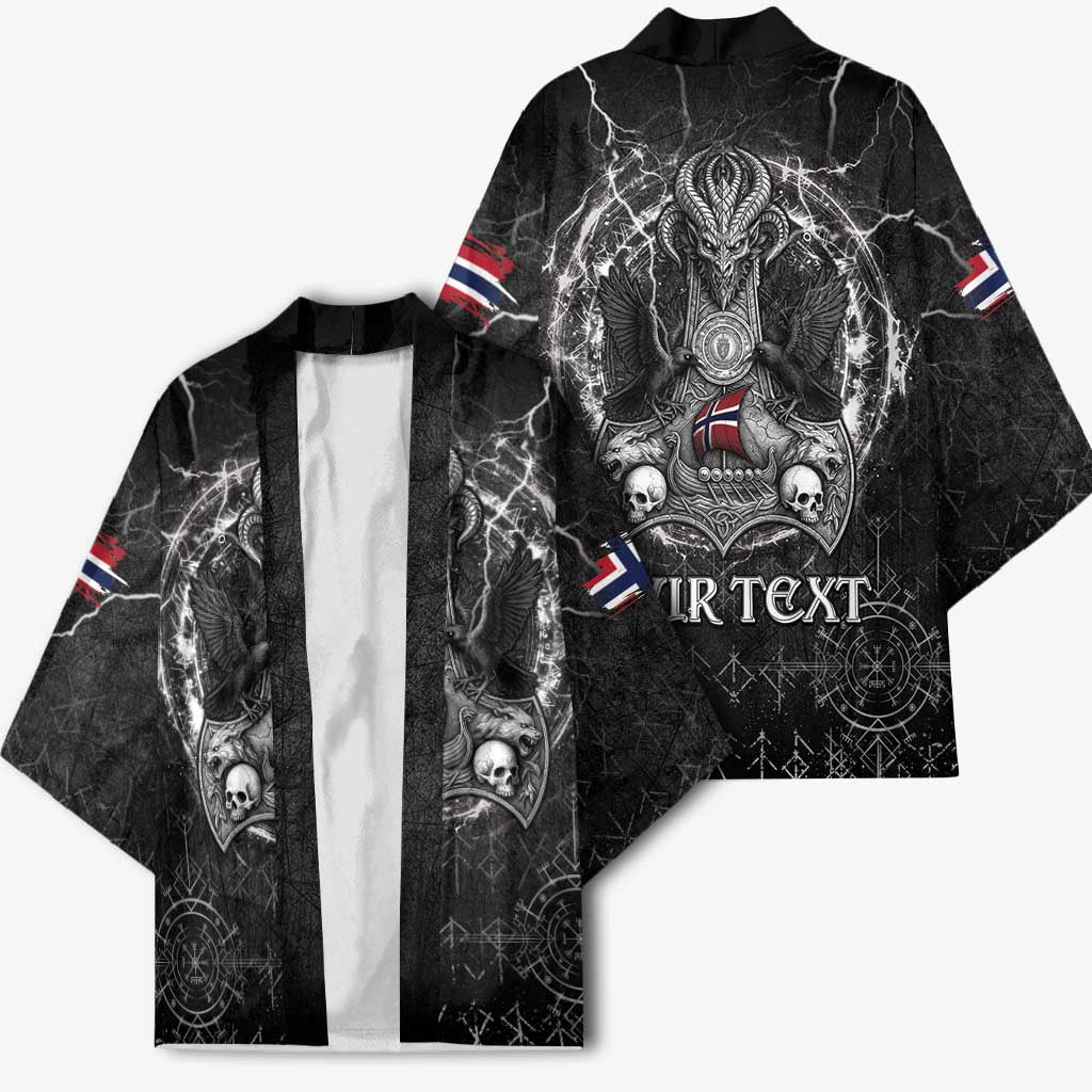 Personalized Norway Viking Kimono Odin's Raven Legacy - Wonder Print Shop