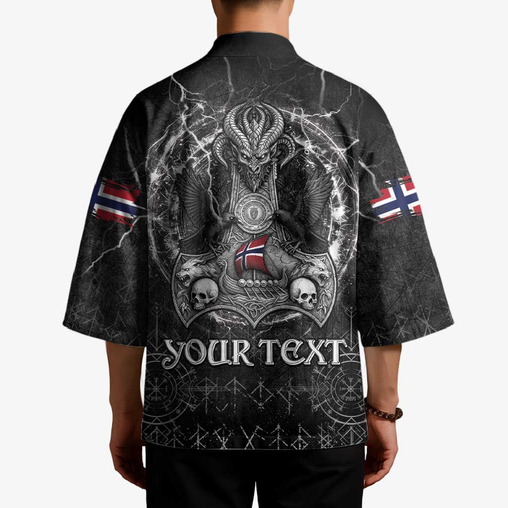 Personalized Norway Viking Kimono Odin's Raven Legacy - Wonder Print Shop