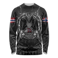Personalized Norway Viking Long Sleeve Shirt Odin's Raven Legacy - Wonder Print Shop