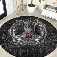Norway Viking Round Carpet Odin's Raven Legacy - Wonder Print Shop