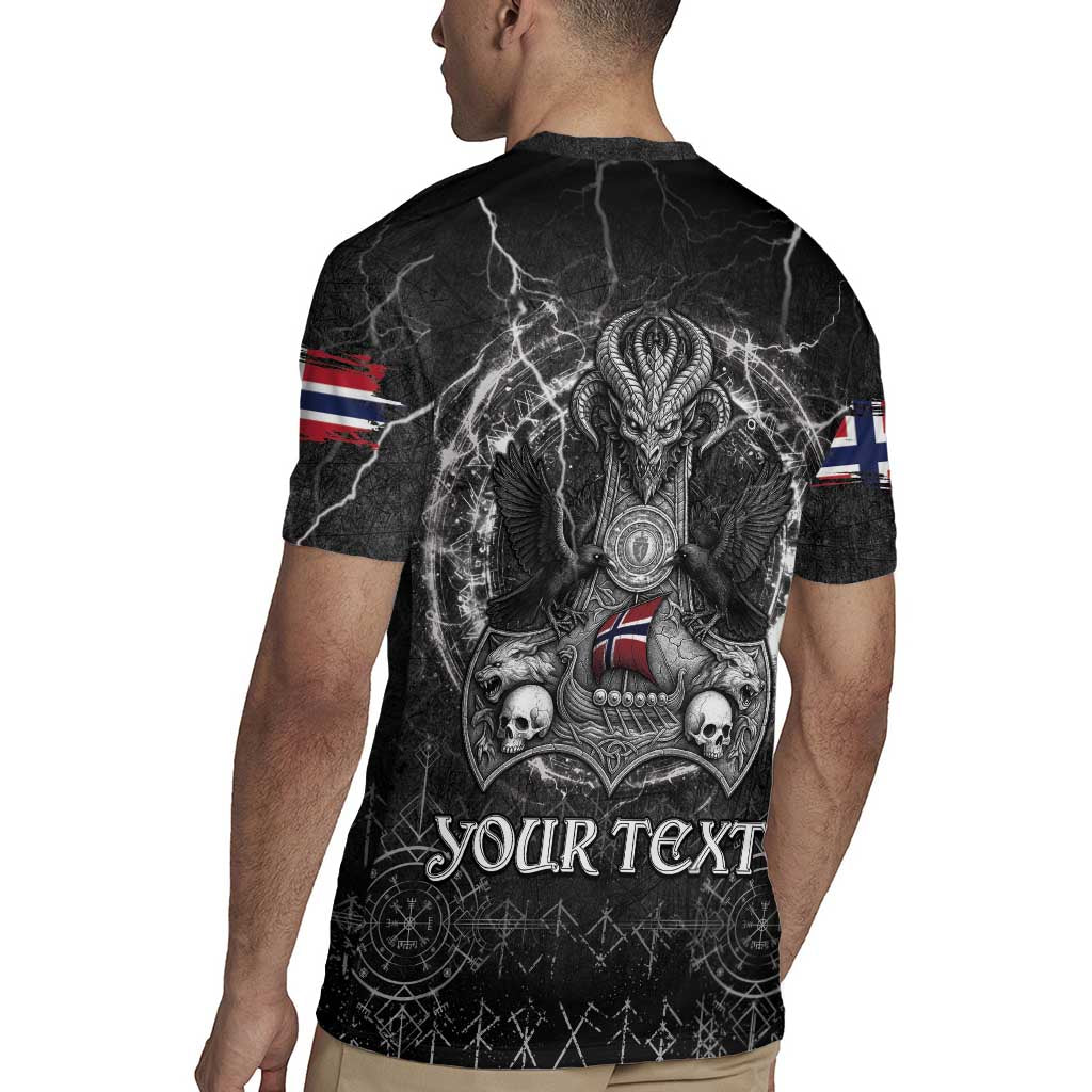 Personalized Norway Viking Rugby Jersey Odin's Raven Legacy - Wonder Print Shop