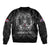 Personalized Norway Viking Sleeve Zip Bomber Jacket Odin's Raven Legacy - Wonder Print Shop