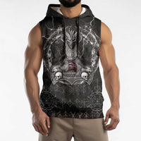 Personalized Norway Viking Sleeveless Hoodie Odin's Raven Legacy - Wonder Print Shop