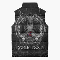 Personalized Norway Viking Sleeveless Puffer Jacket Odin's Raven Legacy - Wonder Print Shop
