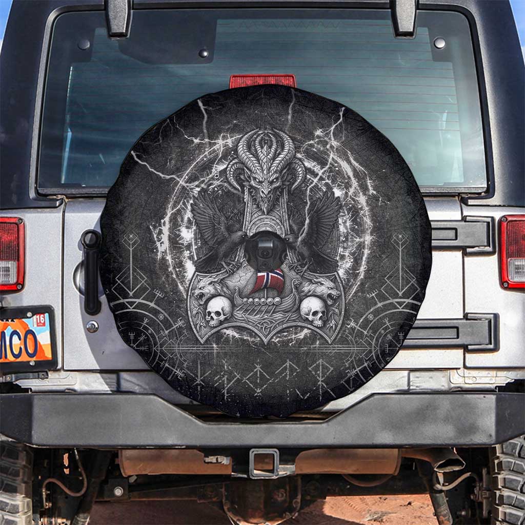 Norway Viking Spare Tire Cover Odin's Raven Legacy - Wonder Print Shop