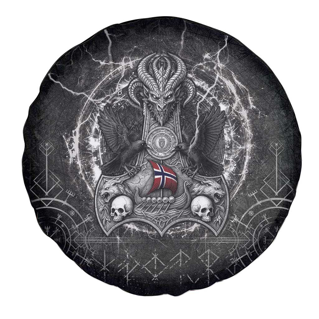 Norway Viking Spare Tire Cover Odin's Raven Legacy - Wonder Print Shop