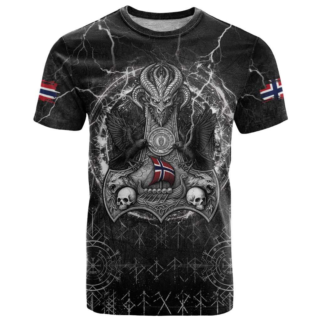 Personalized Norway Viking T Shirt Odin's Raven Legacy - Wonder Print Shop