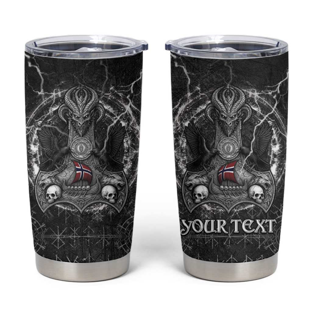 Personalized Norway Viking Tumbler Cup Odin's Raven Legacy - Wonder Print Shop
