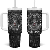 Personalized Norway Viking Tumbler With Handle Odin's Raven Legacy - Wonder Print Shop