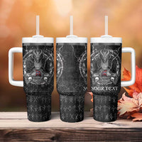 Personalized Norway Viking Tumbler With Handle Odin's Raven Legacy - Wonder Print Shop