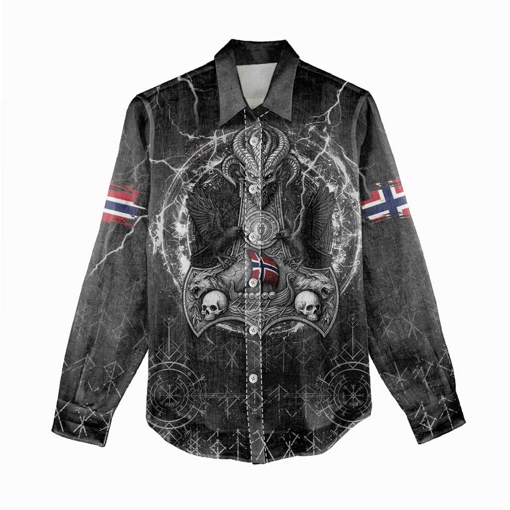 Personalized Norway Viking Women Casual Shirt Odin's Raven Legacy - Wonder Print Shop