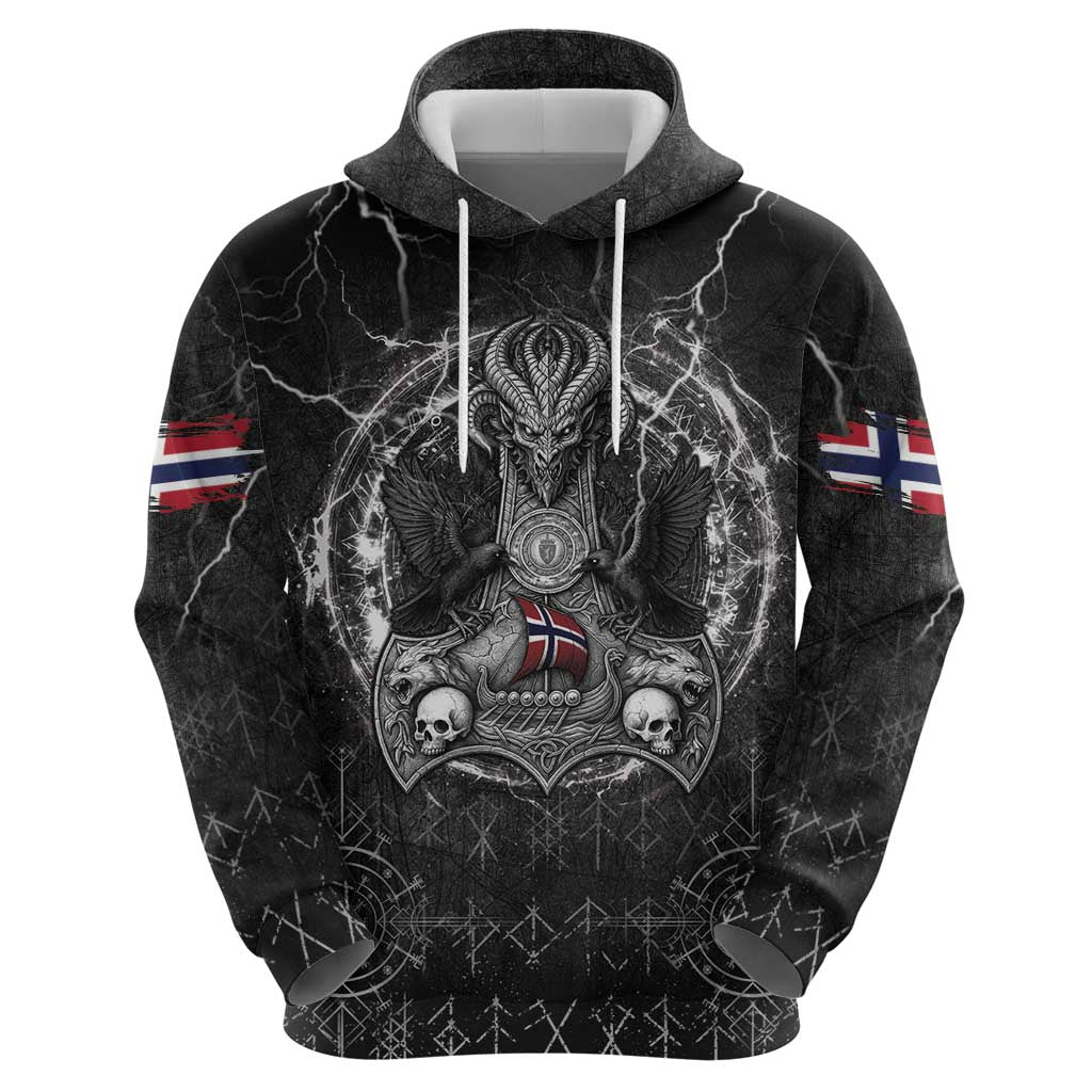 Personalized Norway Viking Zip Hoodie Odin's Raven Legacy - Wonder Print Shop