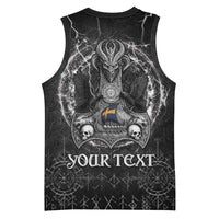Personalized Sweden Viking Basketball Jersey Odin's Raven Legacy - Wonder Print Shop
