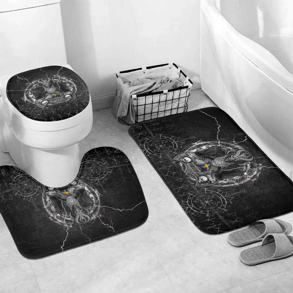 Sweden Viking Bathroom Set Odin's Raven Legacy - Wonder Print Shop