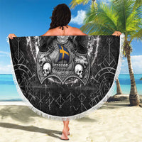 Sweden Viking Beach Blanket Odin's Raven Legacy - Wonder Print Shop