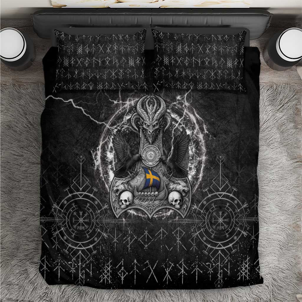 Sweden Viking Bedding Set Odin's Raven Legacy - Wonder Print Shop