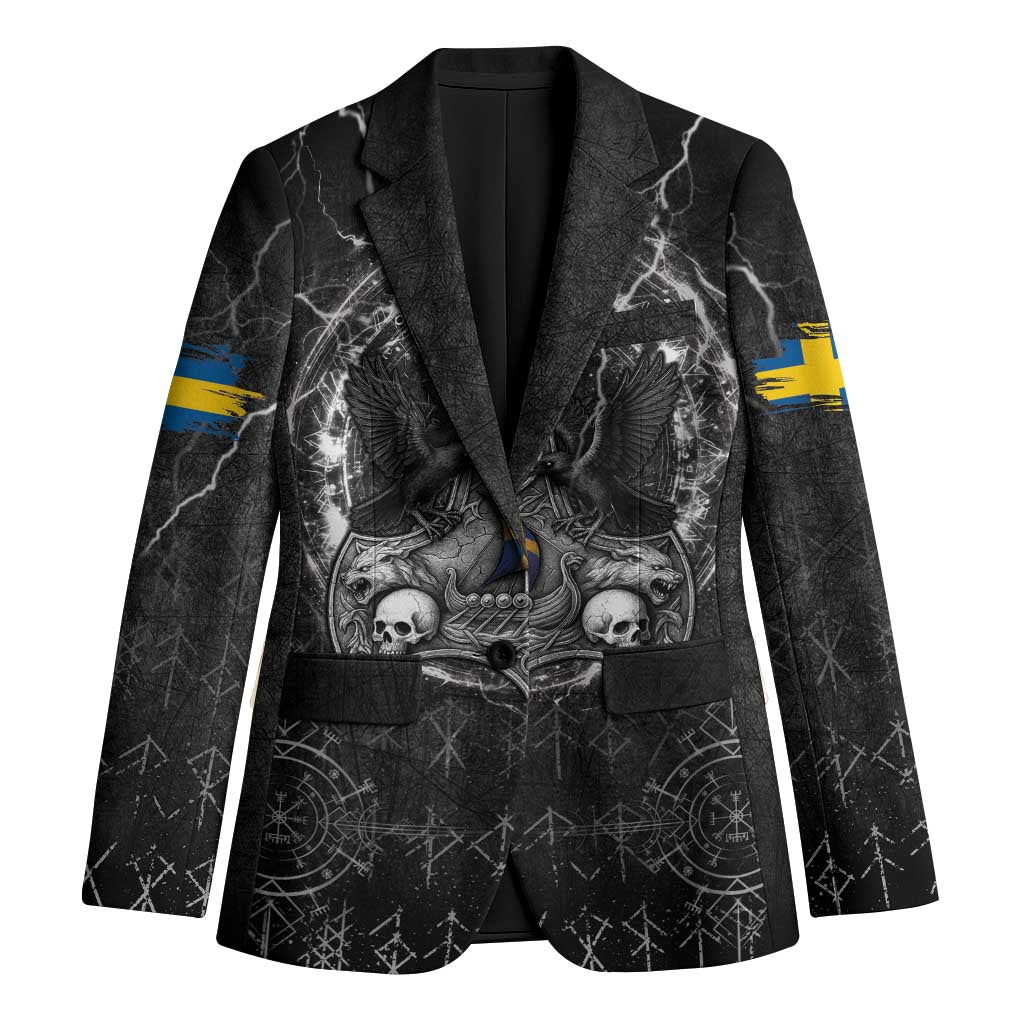 Personalized Sweden Viking Blazer Odin's Raven Legacy - Wonder Print Shop