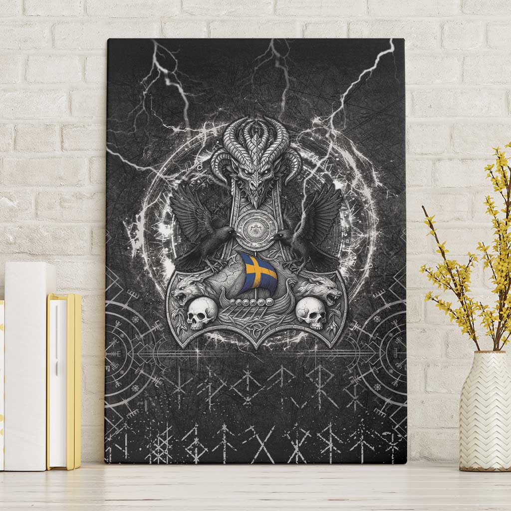 Sweden Viking Canvas Wall Art Odin's Raven Legacy - Wonder Print Shop