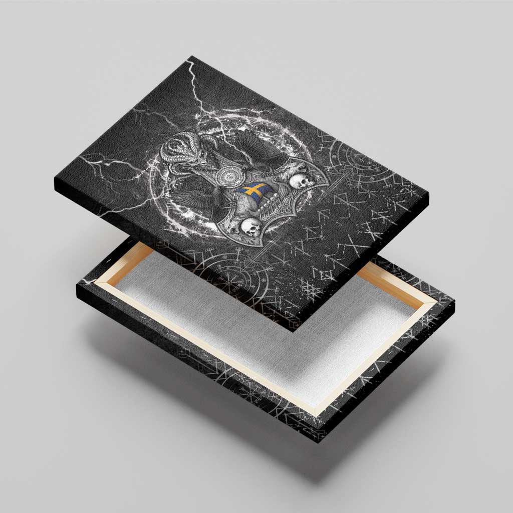 Sweden Viking Canvas Wall Art Odin's Raven Legacy - Wonder Print Shop