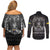 Personalized Sweden Viking Couples Matching Off Shoulder Short Dress and Long Sleeve Button Shirt Odin's Raven Legacy - Wonder Print Shop