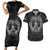 Personalized Sweden Viking Couples Matching Short Sleeve Bodycon Dress and Hawaiian Shirt Odin's Raven Legacy - Wonder Print Shop
