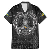 Personalized Sweden Viking Family Matching Mermaid Dress and Hawaiian Shirt Odin's Raven Legacy - Wonder Print Shop