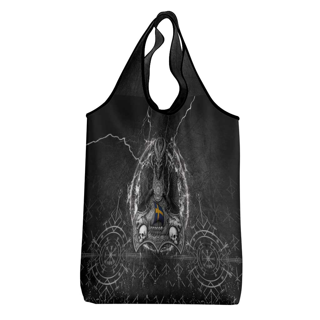 Sweden Viking Grocery Bag Odin's Raven Legacy - Wonder Print Shop