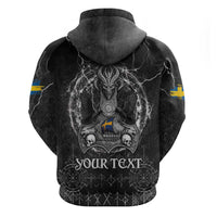 Personalized Sweden Viking Hoodie Odin's Raven Legacy - Wonder Print Shop