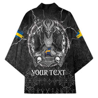 Personalized Sweden Viking Kimono Odin's Raven Legacy - Wonder Print Shop
