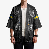 Personalized Sweden Viking Kimono Odin's Raven Legacy - Wonder Print Shop