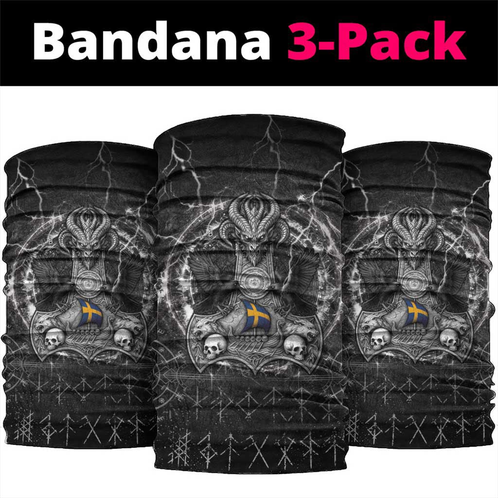 Sweden Viking Neck Gaiter Odin's Raven Legacy - Wonder Print Shop