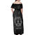 Personalized Sweden Viking Off Shoulder Maxi Dress Odin's Raven Legacy - Wonder Print Shop