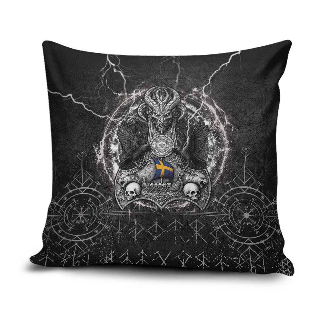 Sweden Viking Pillow Cover Odin's Raven Legacy - Wonder Print Shop