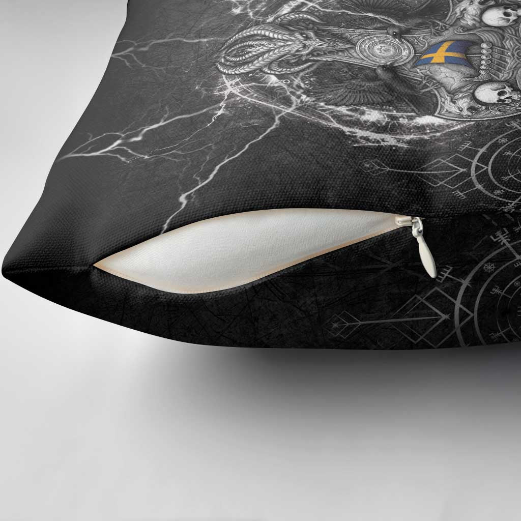 Sweden Viking Pillow Cover Odin's Raven Legacy - Wonder Print Shop