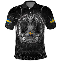 Personalized Sweden Viking Polo Shirt Odin's Raven Legacy - Wonder Print Shop