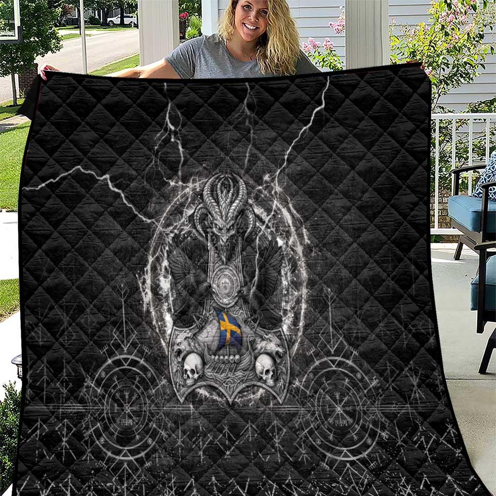 Sweden Viking Quilt Odin's Raven Legacy - Wonder Print Shop