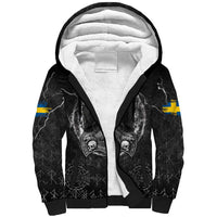 Personalized Sweden Viking Sherpa Hoodie Odin's Raven Legacy - Wonder Print Shop