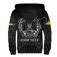 Personalized Sweden Viking Sherpa Hoodie Odin's Raven Legacy - Wonder Print Shop