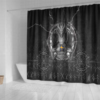 Sweden Viking Shower Curtain Odin's Raven Legacy - Wonder Print Shop