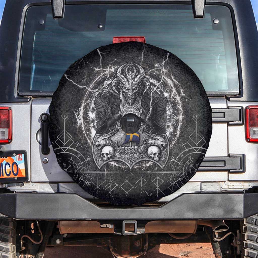 Sweden Viking Spare Tire Cover Odin's Raven Legacy - Wonder Print Shop