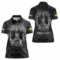 Personalized Sweden Viking Women Polo Shirt Odin's Raven Legacy - Wonder Print Shop